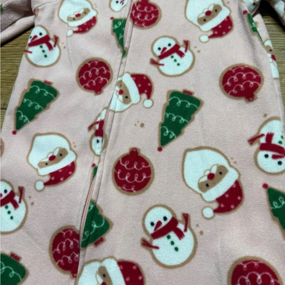Carter's | Pink Santa and Tree Footie Pajamas | 2T